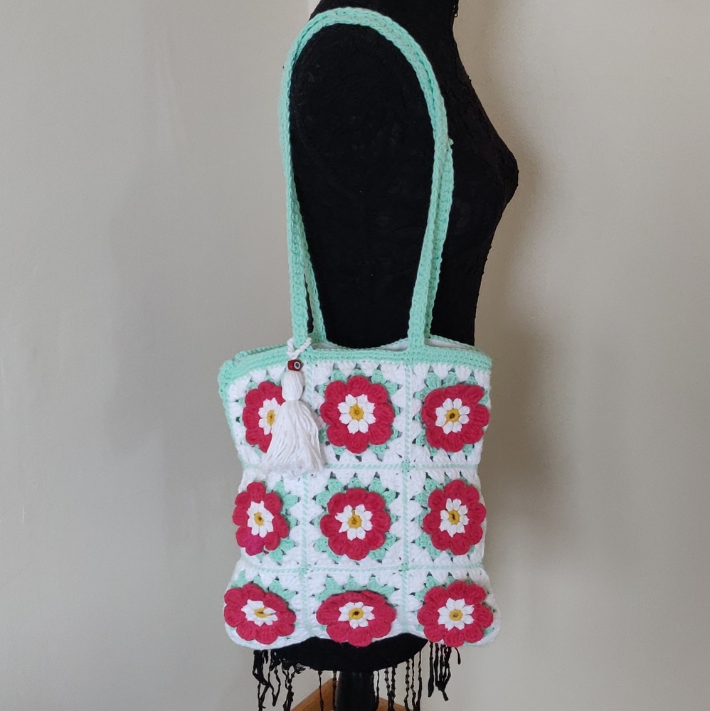 Handmade Crochet Women's Shoulder Bag
